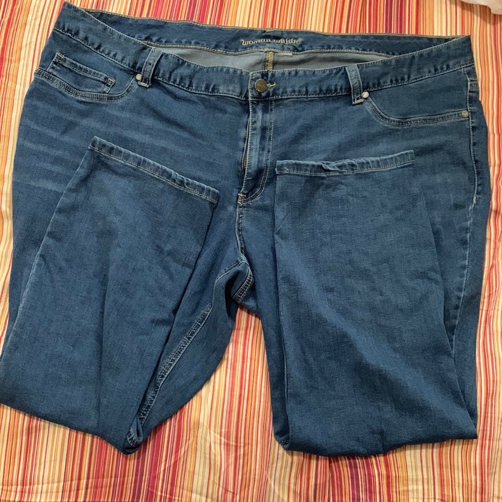 Woman Within Size 30W Average Length Jeans -Super Soft